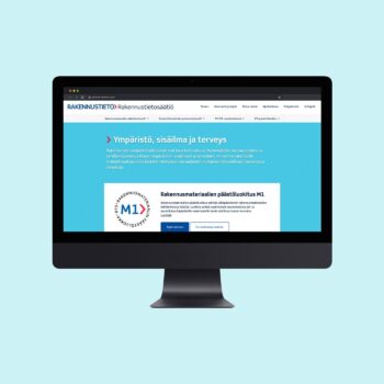 Screenshot verkkosivun etusivusta